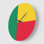 Benin Flag Große Wanduhr (Winkel)