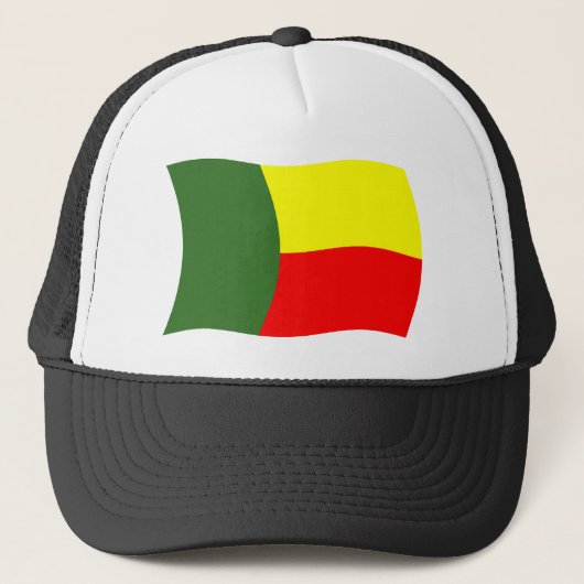 Benin Flag Hat Truckerkappe (Vorderseite)