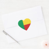 Benin Flag Heftsticker Herz-Aufkleber (Umschlag)