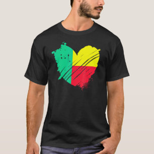 Benin Flag I Liebe Benin Es ist in meinem DNS für T-Shirt