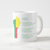 Benin Flag in der Landkarte Jumbo-Tasse (Vorderseite Rechts)