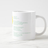 Benin Flag in der Landkarte Jumbo-Tasse (Rechts)