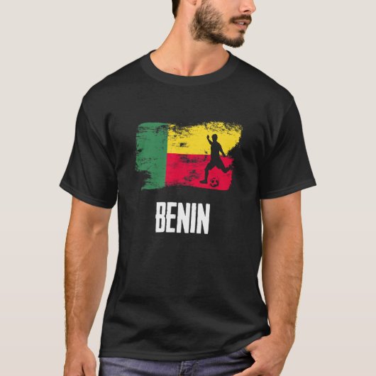 Benin Flag Jersey Beninese Soccer Team Beninese T-Shirt (Vorderseite)