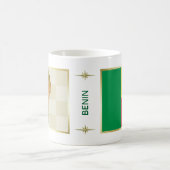 Benin Flag + Karte Tasse (Mittel)