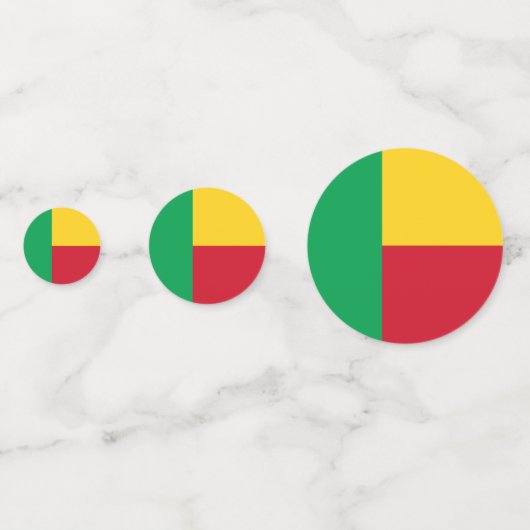 Benin flag konfetti (Rückseiten)