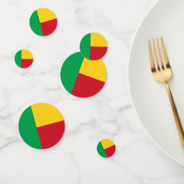 Benin flag konfetti