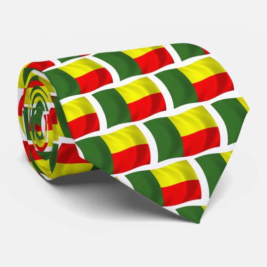 Benin Flag Krawatte (Gerollt)