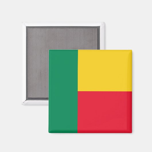 Benin Flag Magnet (Vorderseite/Rückseite)