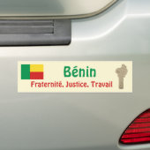 Benin Flag + Map Autoaufkleber (Auf Auto)