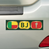 Benin Flag Map Code Autoaufkleber (Auf Auto)
