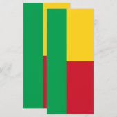 Benin flag menükarte (Vorne/Hinten)