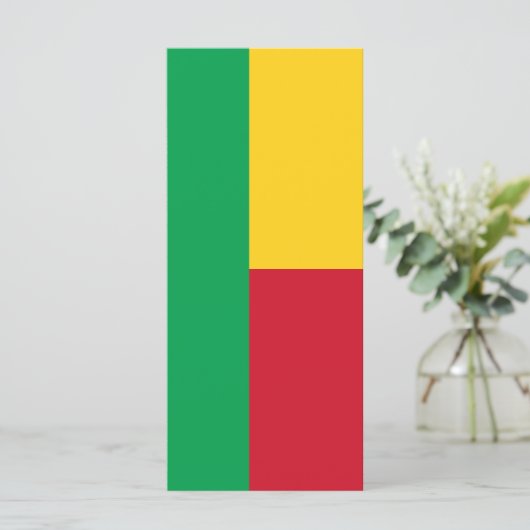 Benin flag menükarte (Stehend Vorderseite)