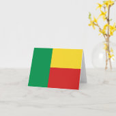 Benin Flag Notecard Karte (Gelbe Blume)