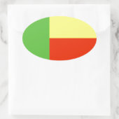 Benin flag ovaler aufkleber (Tasche)