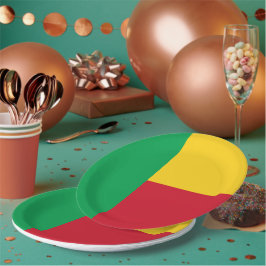 Benin flag pappteller