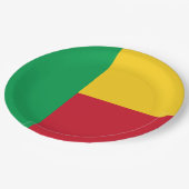 Benin flag pappteller (Schrägansicht)