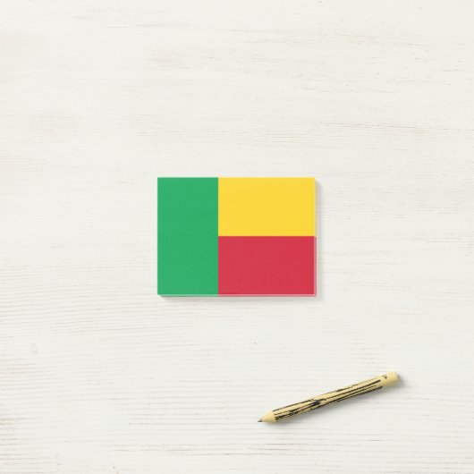 Benin flag post-it klebezettel (Auf Schreibtisch)