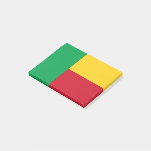 Benin flag post-it klebezettel (angewinkelt)
