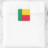 Benin Flag Quadratischer Aufkleber (Tasche)