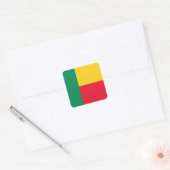 Benin Flag Quadratischer Aufkleber (Umschlag)