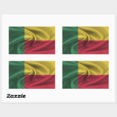 Benin Flag Rechteckiger Aufkleber (Blatt)