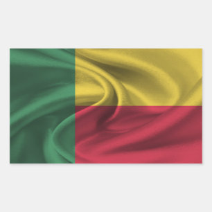 Benin Flag Rechteckiger Aufkleber