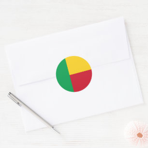 Benin flag runder aufkleber