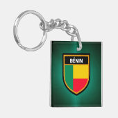 Bénin Flag Schlüsselanhänger (Vorderseite links)