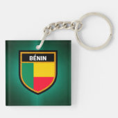 Bénin Flag Schlüsselanhänger (Rückseite)