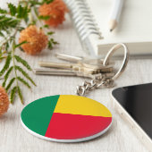 Benin Flag Schlüsselanhänger (Seite)