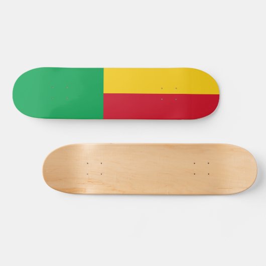 Benin flag skateboard (Horizontal)