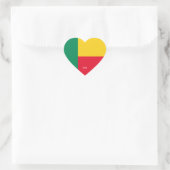 Benin Flag Splendid Patriotic Herz-Aufkleber (Tasche)