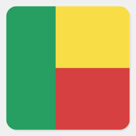 Benin Flag Sticker (Vorderseite)