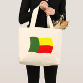Benin Flag Tote Bag Jumbo Stoffbeutel (Vorderseite (Produkt))