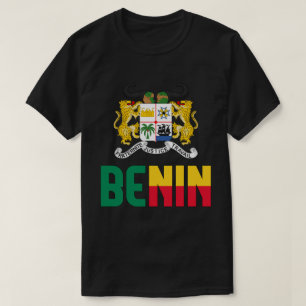 Benin Flag und Coat of Arms Patriotic T-Shirt