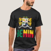 Benin Flag und Coat of Arms Patriotic T-Shirt (Vorderseite)