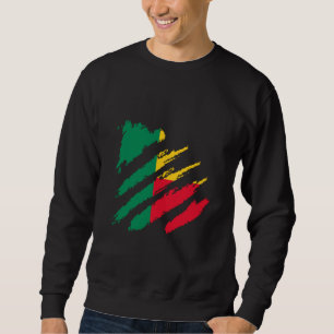 Benin Flag USA Beninese Roots Beninese Pri Sweatshirt