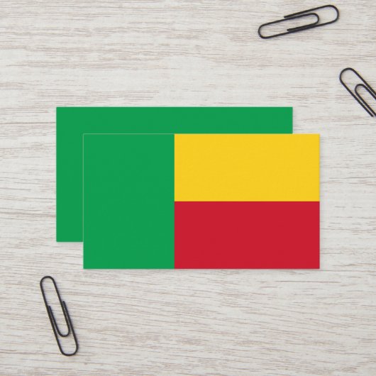 Benin flag visitenkarte (Vorderseite/Rückseite Beispiel)