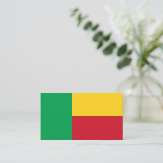 Benin flag visitenkarte (Stehend Vorderseite)