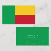 Benin flag visitenkarte (Vorne/Hinten)