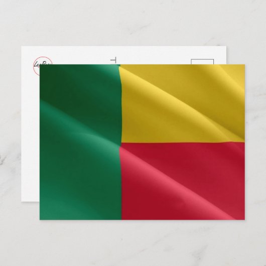 Benin - Flag Wave - Postkarte (Vorne/Hinten)