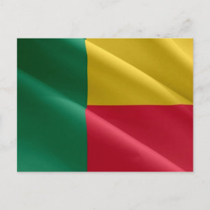 Benin - Flag Wave - Postkarte