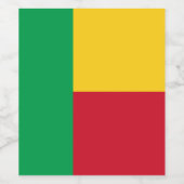 Benin flag weinetikett (Einzelnes Label)
