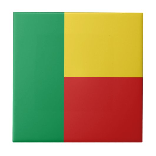 Benin-Flagge Keramikfliese (Vorderseite)