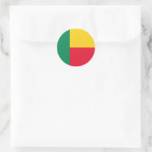 benin Flagge Runder Aufkleber (Tasche)