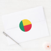 benin Flagge Runder Aufkleber (Umschlag)