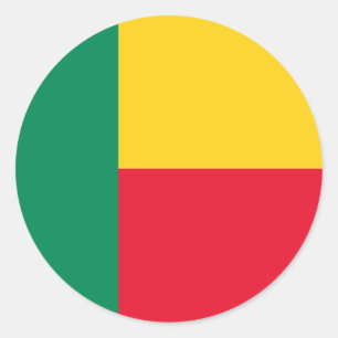 benin Flagge Runder Aufkleber