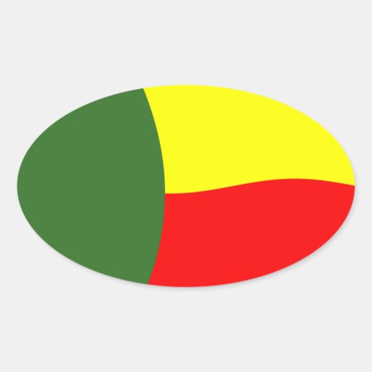 Benin Flaggen Aufkleber (Vorderseite)