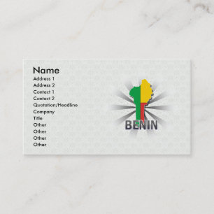 Benin-Flaggen-Karte 2,0 Visitenkarte
