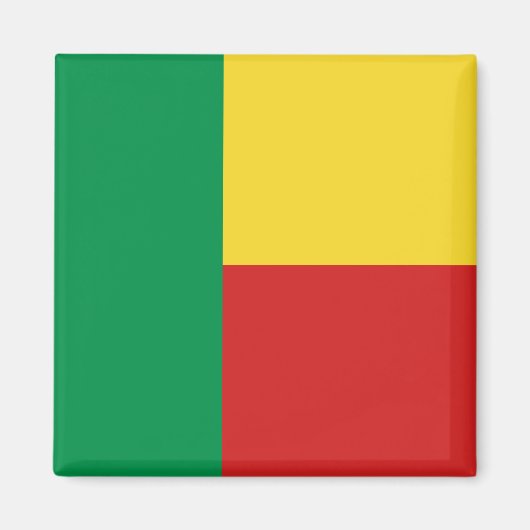 Benin-Flaggen-Magnet Magnet (Vorne)